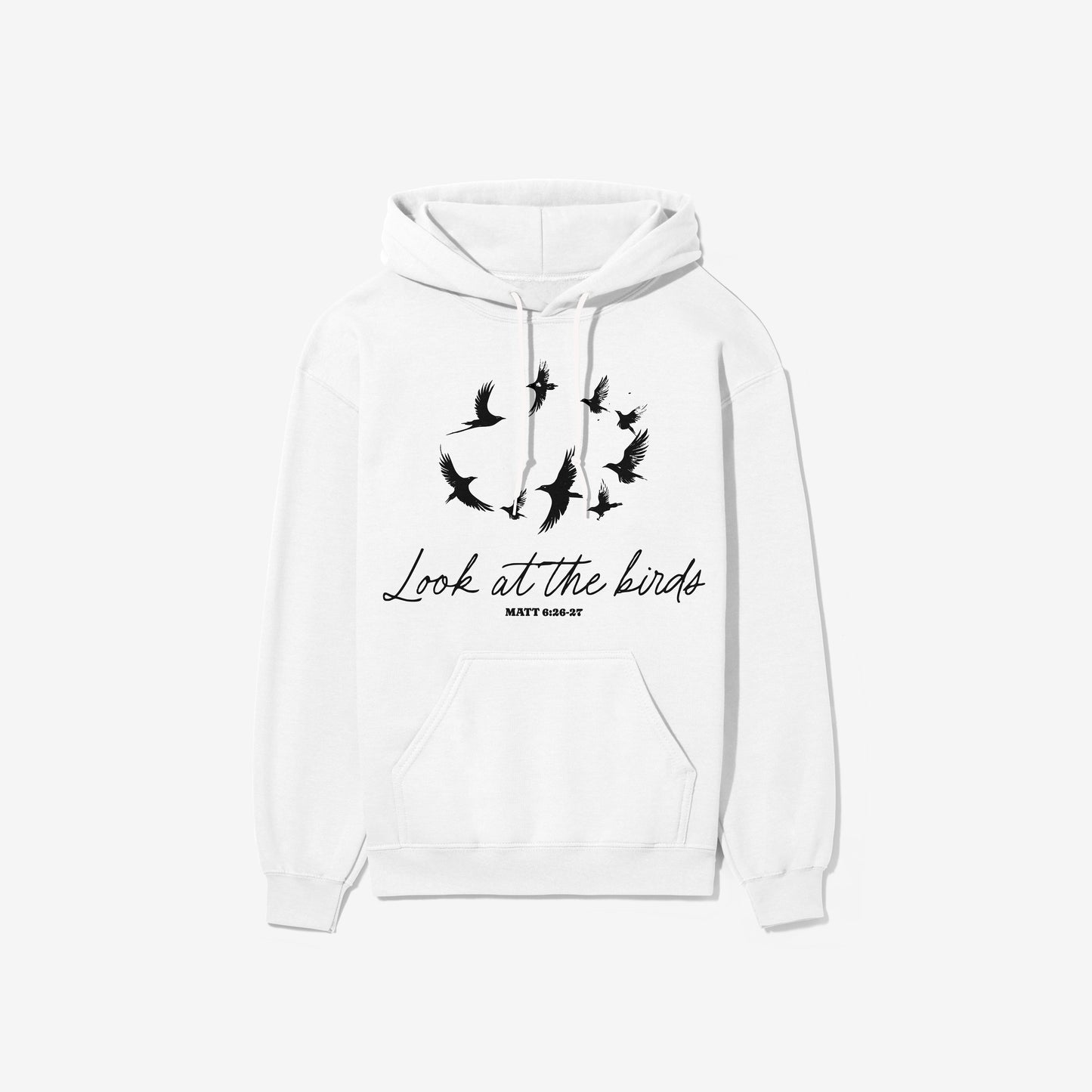Look at the Birds" Christian Hoodie (Pre-Order) + FREE T-Shirt – Matthew 6:26-27